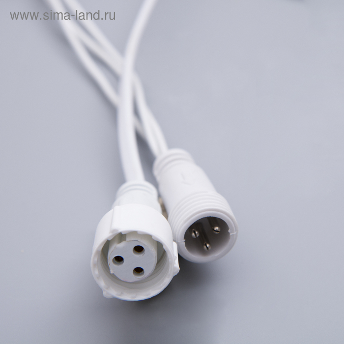 Гирлянда &laquo;Бахрома&raquo; 3 &times; 0.6 м, IP44, УМС, белая нить, 160 LED, свечение тёплое белое, мерцание белым, 220 В