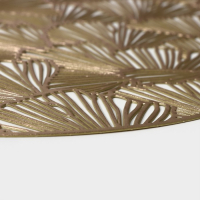 Салфетки сервировочные на стол Доляна &laquo;Веер&raquo;, d=38 см, 4 шт, цвет золотой