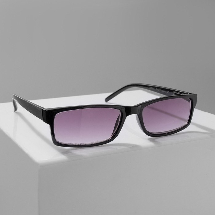 Готовые очки Восток 6617 тонированные, цвет чёрный, отгибающаяся дужка, +1,5