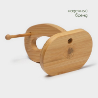 Набор фарфоровый для специй на бамбуковой подставке BellaTenero &laquo;Баночки&raquo;, 2 предмета: солонка 110 мл, перечница 110 мл, держатель-подставка, цвет белый