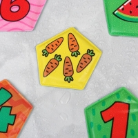 Мемо-игра: развивающие наклейки - присоски многоразовые для игры в ванной &laquo;Весёлый счёт&raquo;, найди пару, 6 пар, 12 стикеров EVA, Крошка Я