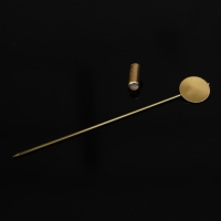 Основа &laquo;Брошь-игла&raquo; L= 7,5 см, площадка 1 см (набор 5 шт.), цвет золото