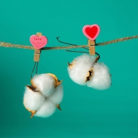 Набор для фото и декора &laquo;Сердца&raquo;, в наборе прищепки 10 шт., верёвка 100 см