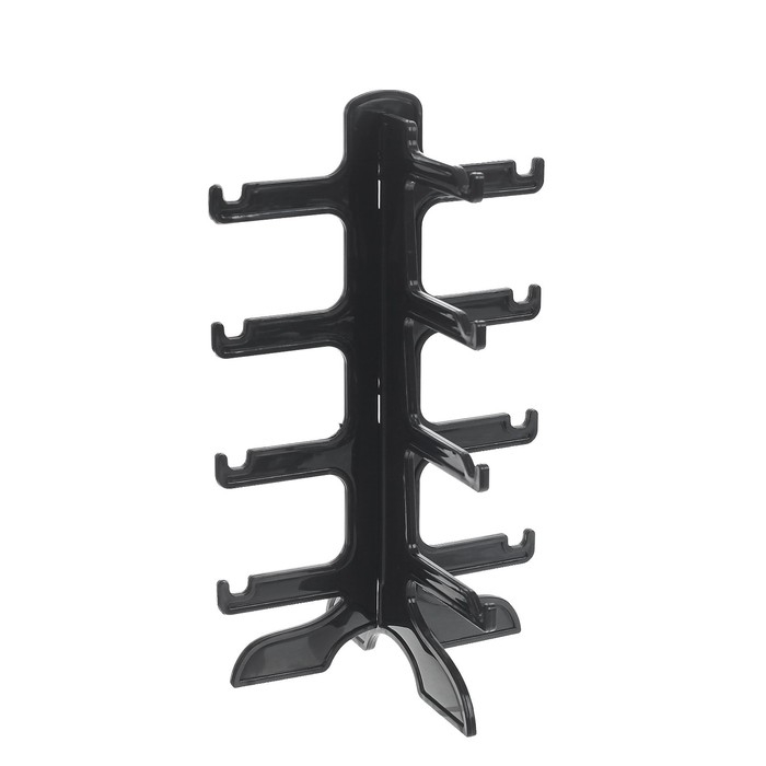 Подставка под очки четыре места, 16&times;14,5&times;25,5, цвет чёрный