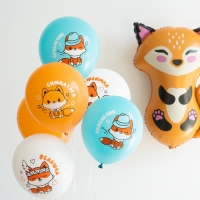 Шар латексный 12" &laquo;Лисята мальчики&raquo;, набор 25 шт., МИКС