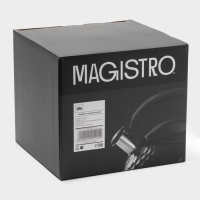 Чайник со свистком из нержавеющей стали Magistro Glow, 3 л, индукция, ручка soft-touch, цвет чёрный
