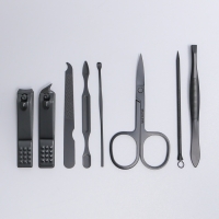 Набор маникюрный &laquo;Black&raquo;, 8 предметов, в футляре, цвет чёрный