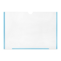 Карман плоский А4, 22,3&times;0,2&times;31 см, с двухсторонним скотчем для крепления ПЭТ 0,7 мм (горизонтально)