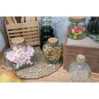 Банка стеклянная для хранения сыпучих продуктов Доляна &laquo;Парфе. Звезда&raquo;, 350 мл, 6,5&times;11,5 см, с пробковой крышкой