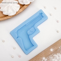 Молд &laquo;Пистолет&raquo;, силикон, 11&times;7,5&times;1 см, цвет МИКС