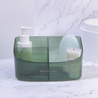 Органайзер для хранения &laquo;GREEN&raquo;, 3 секции, 18,5 &times; 9,5 &times; 10 см, цвет полупрозрачный/зелёный