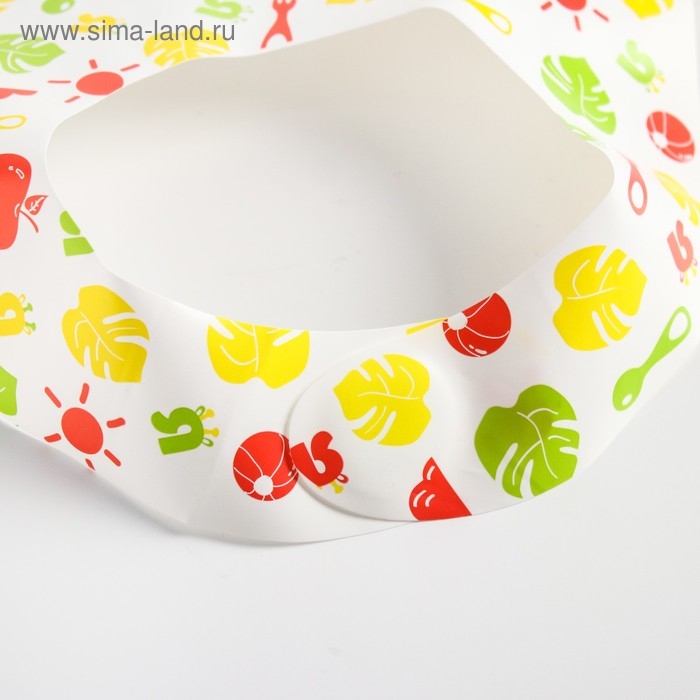 Нагрудник для кормления &laquo;Крошка Я&raquo; непромокаемый на липучке, цвет желтый