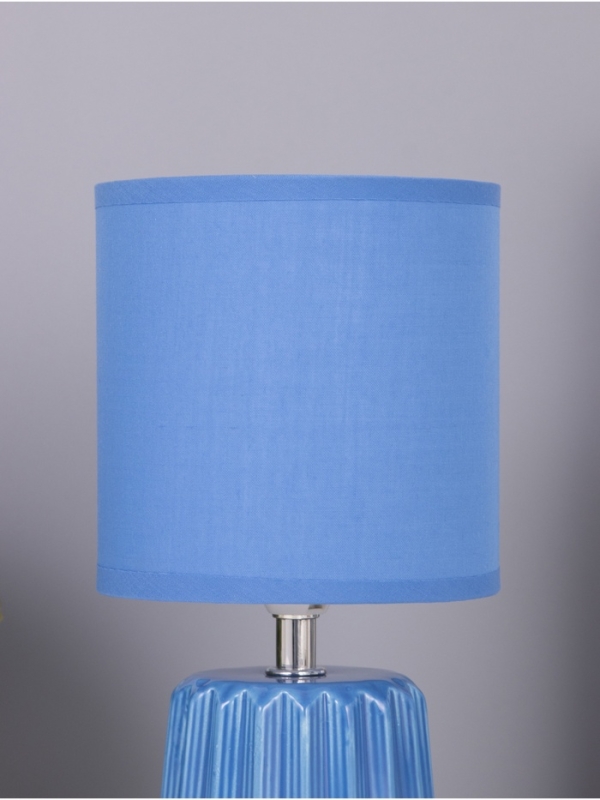Лампа настольная "Кон" 1х40Вт Е14 синий 13х13х25см