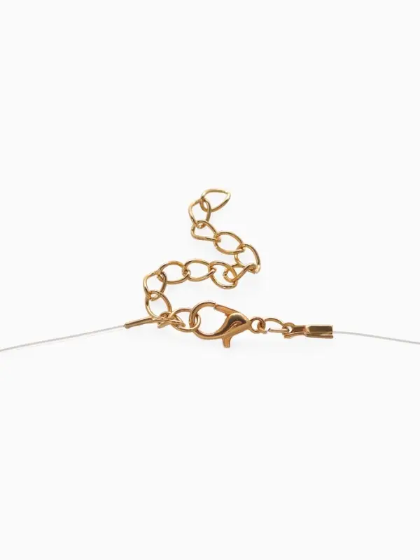 Кулон на леске &laquo;Гранат&raquo;, цвет бордовый в золоте, 33 см + 5 см доп, цепочка