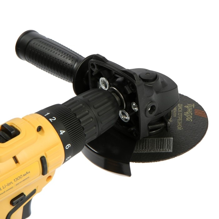 Насадка для дрели ТУНДРА, угловая шлифмашина, 125 мм, трехгранный хвостовик