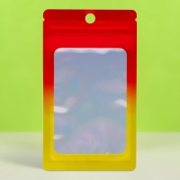 Пакет Зип-лок с окном, с еврослотом, огонь, 7,5 х 12 см набор 20шт 10664561