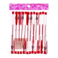 Ручка гелевая, 0.5 мм, красный, прозрачный корпус