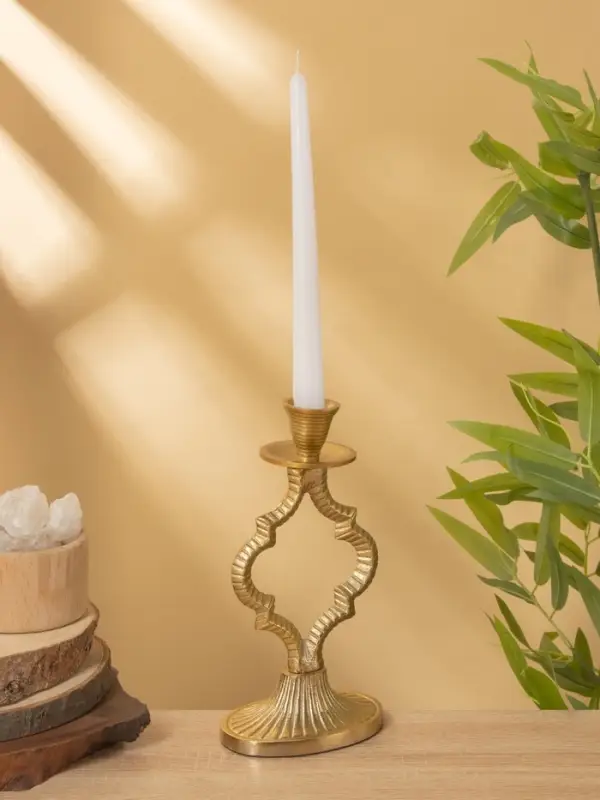 Подсвечник "Слияние" алюминий 12х8х23 см