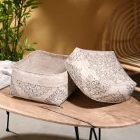 Корзинка плетеная "Бонтанг" бамбук 30х30х18,5 см, светлая