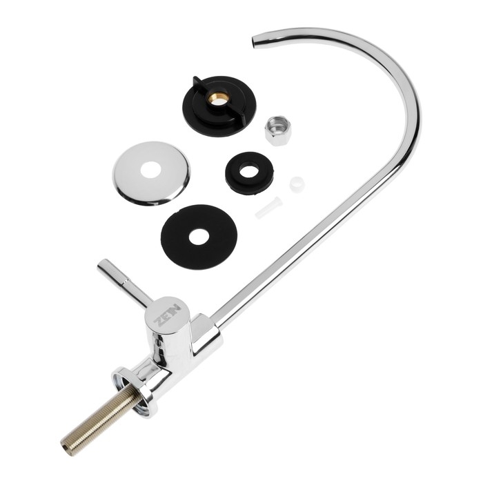 Кран для всех видов бытовых фильтров ZEIN К-04, 1/4", латунь, хром