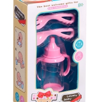 Набор аксессуаров для пупса: бутылочка, ложка, вилка