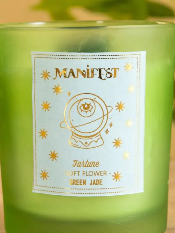 Свеча в стекле с камнем Manifest цветочный 200 гр соевый воск