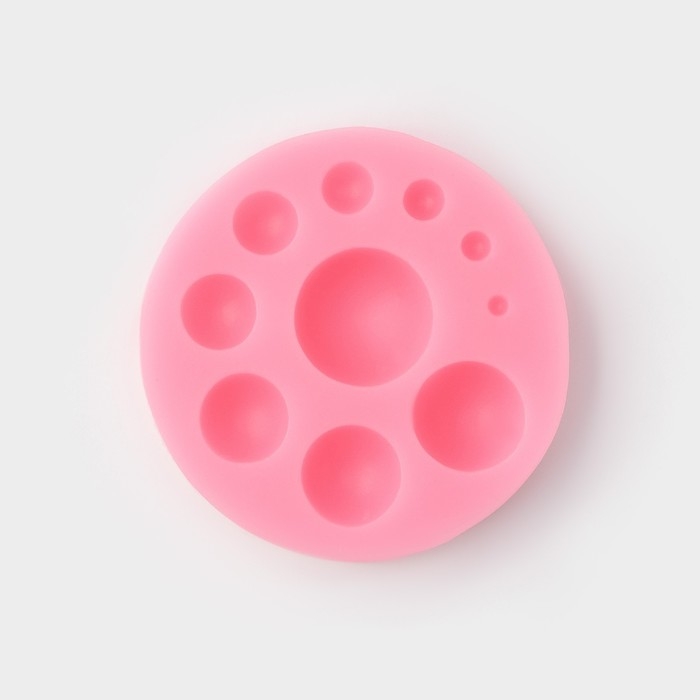 Молд Доляна &laquo;Полусфера&raquo;, силикон, 6,5&times;6,5&times;1,5 см, цвет МИКС