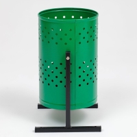 Урна уличная &laquo;Уралочка&raquo; 21 л, 32 х 50 х 26,5 см, зеленая, бак 0,6 мм