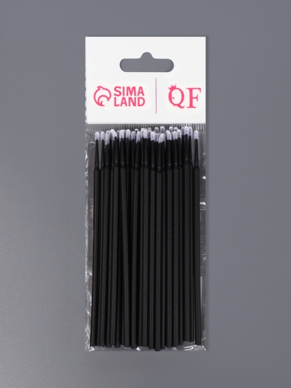 Микробраши для наращивания и ламинирования ресниц, набор - 50 шт, 9,5 см, цвет чёрный