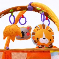 Развивающий коврик 3 в 1 &laquo;Лев&raquo;, 68x68 см, 30 цветных шариков, 4 игрушки, Крошка Я