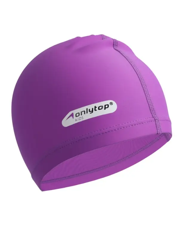 Шапочка для плавания детская ONLYTOP SWIM, тканевая, обхват 46-52 см, цвет фиолетовый