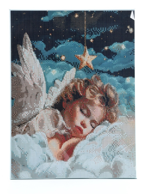 Алмазная мозаика с полным заполнением на холсте с подрамником &laquo;Ангел&raquo;, 30 х 40 см