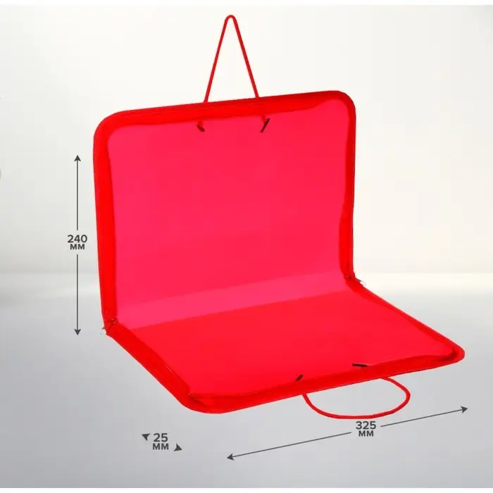 Папка с ручками А4, 325 х 240 х 25 мм, молния вокруг, пластиковая, "Офис"