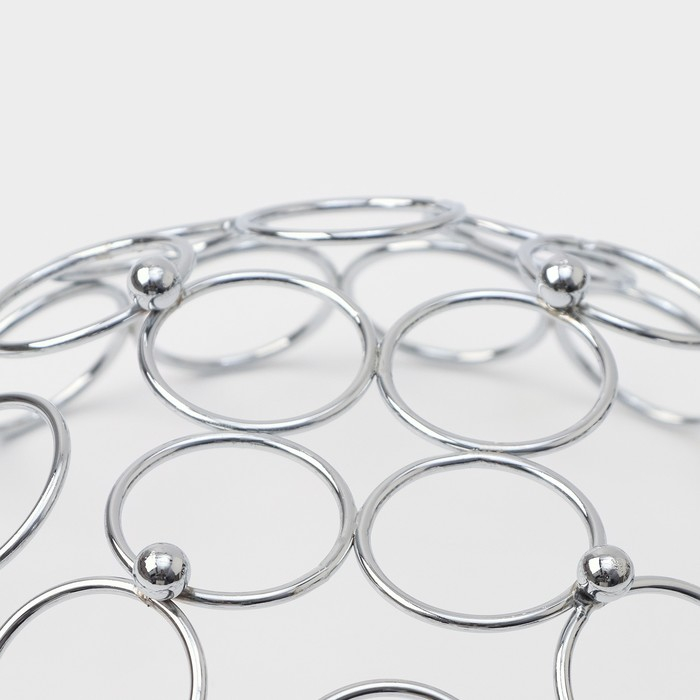 Фруктовница Доляна &laquo;Ринго&raquo;, 23&times;23&times;9,5 см, цвет хром