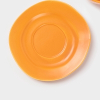 Чайная пара Magistro "Potter" 250мл 15,3х7 цвет оранжевый (блюдце, чашка)