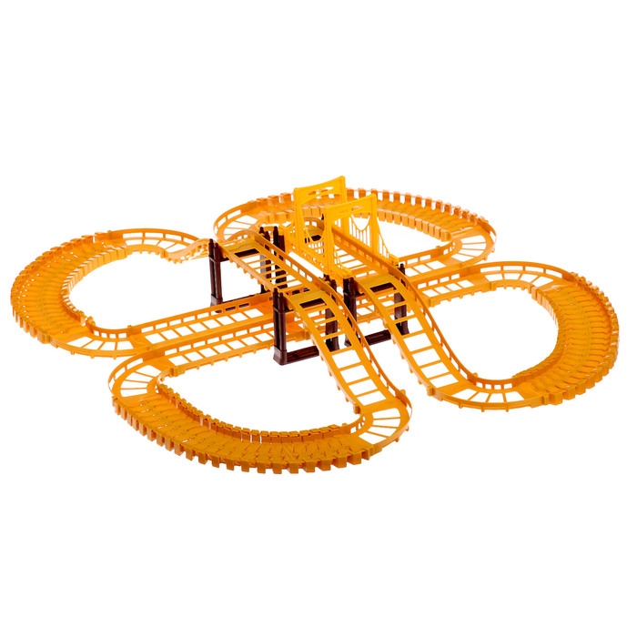 Автотрек &laquo;Стройка&raquo;, с машинкой, краном и фигурками, работает от батареек