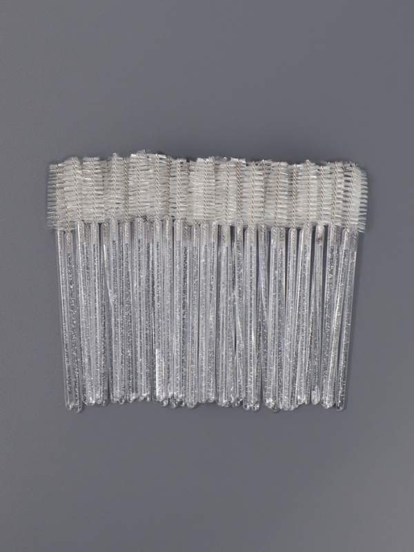 Щёточки для бровей и ресниц, набор - 50 шт, 10 см, цвет белый/прозрачный