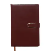 Ежедневник недатированный формат А5, с хлястиком, 112л, линия, пвх, Коричневый