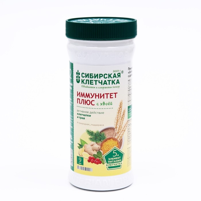 Сибирская клетчатка &laquo;Иммунитет плюс&raquo; с имбирём и хвоей, 300 г