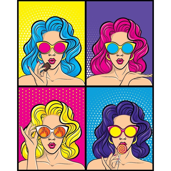 Алмазная мозаика с полным заполнением на подрамнике &laquo;Поп-арт&raquo;, 40 &times; 50 см
