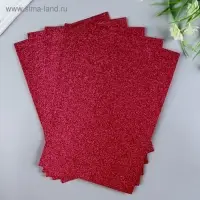 Фоамиран глиттерный Magic 4 Hobby 2 мм  цв. малиновый, 20х30 см