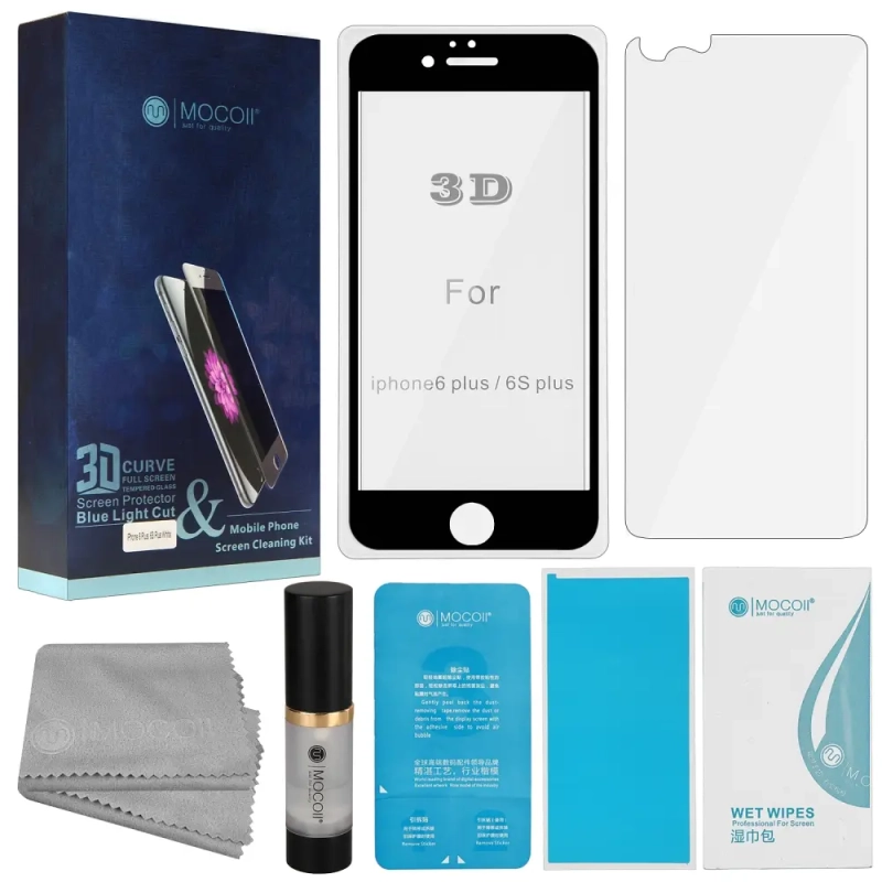 Защитное стекло iPh 6 Plus 3D Blue Light Cut Mocoll