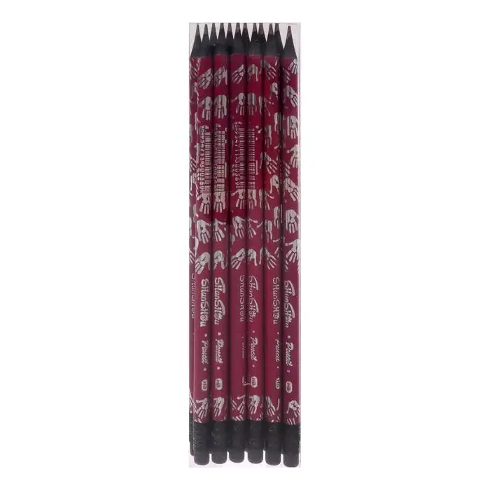 Карандаш чернографитный твёрдость НВ &laquo;Ладошки&raquo; с ластиком, заточенный, круглый, МИКС