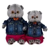 Мягкая игрушка &laquo;Басик в джинсовой куртке и малиновых штанах&raquo;, 30 см