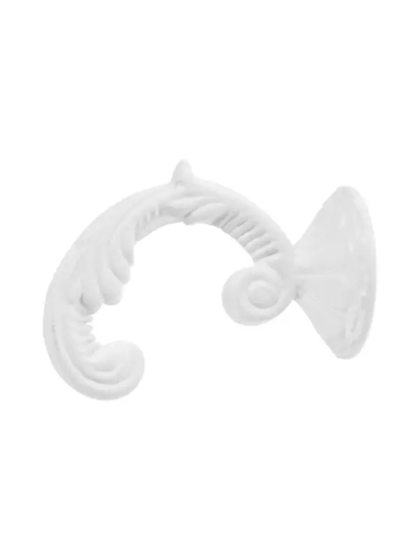 Крючок для штор ТУНДРА KS002, однорожковый, цвет белый, 2 шт