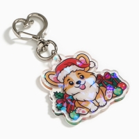 Брелок новогодний, для ключей, голографический &laquo;Счастье&raquo; 4.7 х 8,5 см