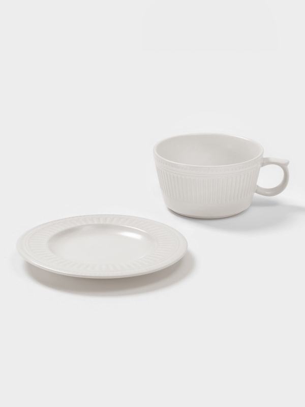 Чайная пара "Ancient Greece"  15х7см, цвет белый