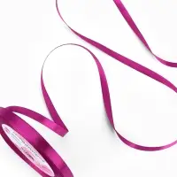 Лента атласная, 6 мм, 23&plusmn;1 м, пурпурная №29