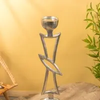 Подсвечник "Абстракция Человек" алюминий 21х13х73 см