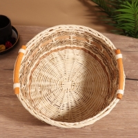 Корзина плетеная 28x28x11 см, ротанг